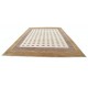 Hand Knotted Beige, Blush and Brown Wool Area Rug | Geometric Grid Design Carpet