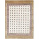Hand Knotted Beige, Blush and Brown Wool Area Rug | Geometric Grid Design Carpet