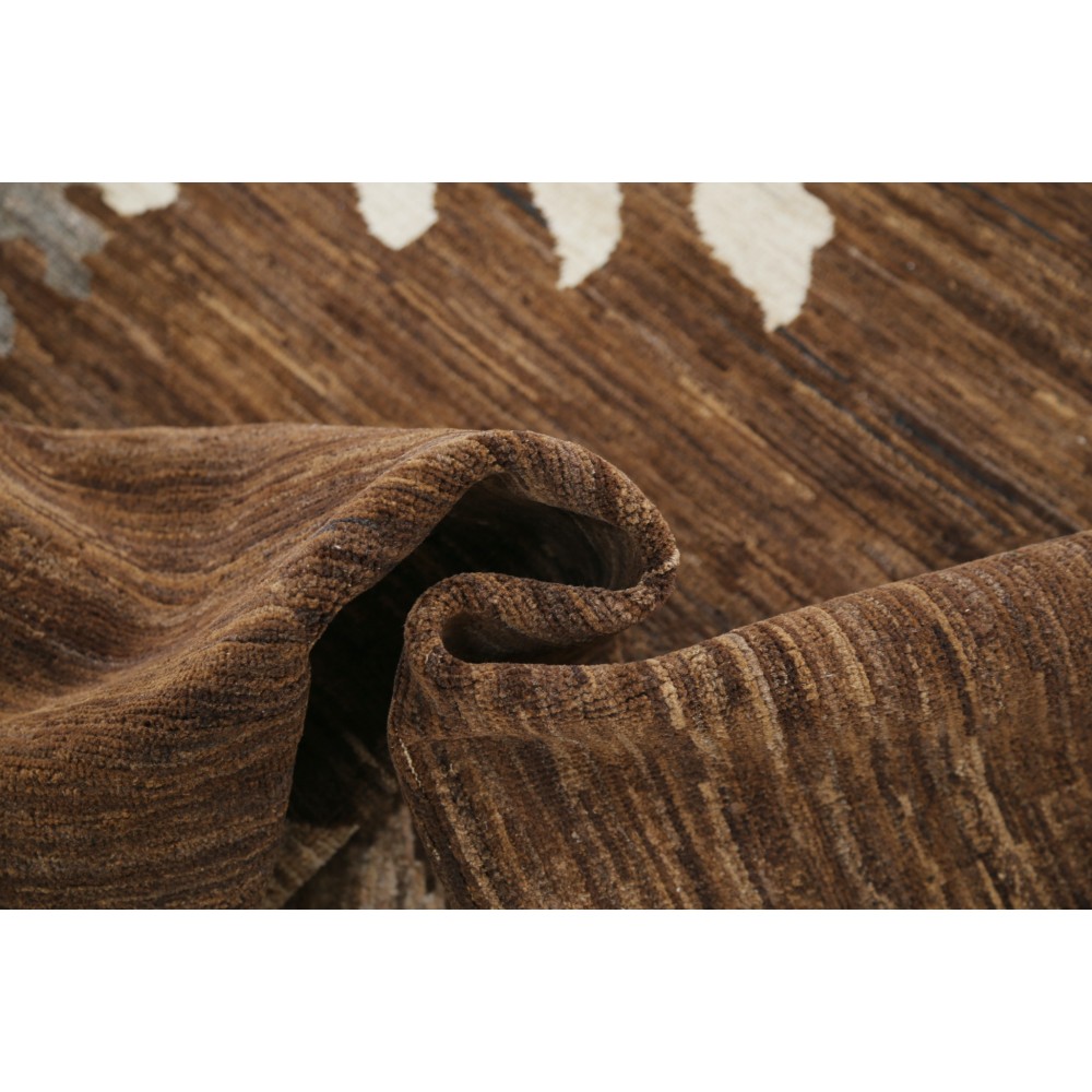 Hand Knotted Brown, Beige and Gray Wool Area Rug | Abstract Modern Design Carpet Hand Knotted Brown, Beige and Gray Wool Area Rug | Abstract Modern Design Carpet