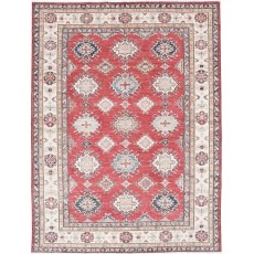 Hand Knotted Turkish Wool Area Rug | Red Bedroom and Dining Room Rug