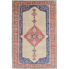 Hand Knotted Wool Area Rug | Medallion Design Large Carpet for Bedroom and Dining Room