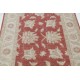 Decorative Hand Knotted Floral Turkish Area Rug with Red Field and Ivory Border | 100% Wool Decorative Hand Knotted Floral Turkish Area Rug with Red Field and Ivory Border | 100% Wool