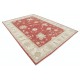 Hand Knotted Floral Large Area Rug with Red Field and Ivory Border | Traditional Oushak Wool Carpet Hand Knotted Floral Large Area Rug with Red Field and Ivory Border | Traditional Oushak Wool Carpet