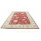 Hand Knotted Floral Large Area Rug with Red Field and Ivory Border | Traditional Oushak Wool Carpet Hand Knotted Floral Large Area Rug with Red Field and Ivory Border | Traditional Oushak Wool Carpet