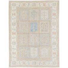 Hand Knotted Wool Geometric Area Rug for Living Room, Dining Room and Bedroom