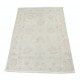 Handknotted Oushak Rug | Beige Turkish Accent Rug with All-Over Floral Design | 100% Wool Handknotted Oushak Rug | Beige Turkish Accent Rug with All-Over Floral Design | 100% Wool