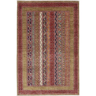 Traditional Accent Rug | Colorful Hand Knotted Small Area Rug | Woolen Floor Covering