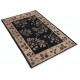Hand Knotted Black, Blush Wool Area Rug | Oushak Style Floral Motif Accent Rug Hand Knotted Black, Blush Wool Area Rug | Oushak Style Floral Motif Accent Rug