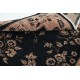 Hand Knotted Black, Blush Wool Area Rug | Oushak Style Floral Motif Accent Rug Hand Knotted Black, Blush Wool Area Rug | Oushak Style Floral Motif Accent Rug