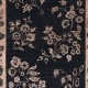 Hand Knotted Black, Blush Wool Area Rug | Oushak Style Floral Motif Accent Rug Hand Knotted Black, Blush Wool Area Rug | Oushak Style Floral Motif Accent Rug