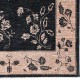 Hand Knotted Black, Blush Wool Area Rug | Turkish Floral Motif Accent Rug Hand Knotted Black, Blush Wool Area Rug | Turkish Floral Motif Accent Rug