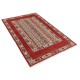 Hand Knotted Red, Ivory, Navy Blue, Orange Wool Area Rug | Tribal style Turkish Geometric Motif Accent Rug Hand Knotted Red, Ivory, Navy Blue, Orange Wool Area Rug | Tribal style Turkish Geometric Motif Accent Rug