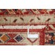 Hand Knotted Red, Ivory, Navy Blue, Orange Wool Area Rug | Tribal style Turkish Geometric Motif Accent Rug Hand Knotted Red, Ivory, Navy Blue, Orange Wool Area Rug | Tribal style Turkish Geometric Motif Accent Rug