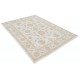 Hand Knotted Beige Wool Oushak Area Rug with All-Over Floral Design Hand Knotted Beige Wool Oushak Area Rug with All-Over Floral Design