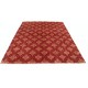 Hand Knotted Red and Beige Wool Area Rug | Turkish Repeating Geometric Design Carpet Hand Knotted Red and Beige Wool Area Rug | Turkish Repeating Geometric Design Carpet