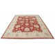 Hand Knotted Floral Turkish Area Rug with Red Field and Ivory Border | Wool Carpet for Home Decor Hand Knotted Floral Turkish Area Rug with Red Field and Ivory Border | Wool Carpet for Home Decor