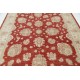 Hand Knotted Floral Turkish Area Rug with Red Field and Ivory Border | Wool Carpet for Home Decor Hand Knotted Floral Turkish Area Rug with Red Field and Ivory Border | Wool Carpet for Home Decor