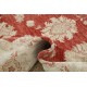 Hand Knotted Floral Turkish Area Rug with Red Field and Ivory Border | Wool Carpet for Home Decor Hand Knotted Floral Turkish Area Rug with Red Field and Ivory Border | Wool Carpet for Home Decor