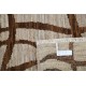 Hand Knotted Ivory and Brown Wool Area Rug | Abstract Linear Small Rug | 100% Wool Hand Knotted Ivory and Brown Wool Area Rug | Abstract Linear Small Rug | 100% Wool