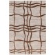 Hand Knotted Ivory and Brown Wool Area Rug | Abstract Linear Small Rug | 100% Wool Hand Knotted Ivory and Brown Wool Area Rug | Abstract Linear Small Rug | 100% Wool