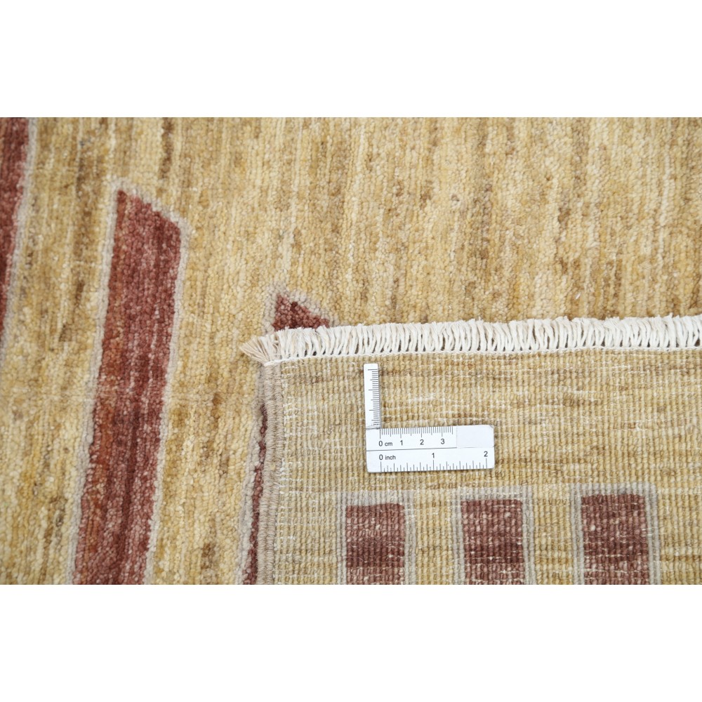 Hand Knotted Beige, Brown and Red Wool Area Rug | Abstract Geometric Design Rug Hand Knotted Beige, Brown and Red Wool Area Rug | Abstract Geometric Design Rug