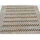 Hand Knotted Ivory and Brown Wool Area Rug | Striped Geometric Accent Rug Hand Knotted Ivory and Brown Wool Area Rug | Striped Geometric Accent Rug