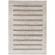 Hand Knotted Ivory and Brown Wool Area Rug | Striped Geometric Accent Rug Hand Knotted Ivory and Brown Wool Area Rug | Striped Geometric Accent Rug