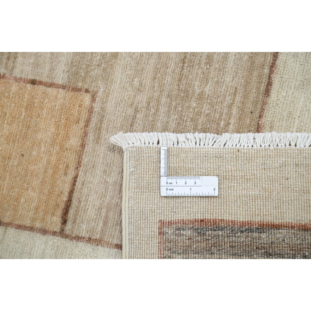 Hand Knotted Beige and Gray Wool Area Rug | Geometric Abstract Small Rug Hand Knotted Beige and Gray Wool Area Rug | Geometric Abstract Small Rug
