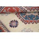 Hand Knotted Beige, Red and Blue Wool Area Rug | Tribal Medallion Accent Rug Hand Knotted Beige, Red and Blue Wool Area Rug | Tribal Medallion Accent Rug