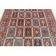 Hand Knotted Red, Light Blue and Ivory Wool Area Rug | Turkish Panel Geometric Design Carpet Hand Knotted Red, Light Blue and Ivory Wool Area Rug | Turkish Panel Geometric Design Carpet