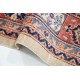 Hand Knotted Red, Light Blue and Ivory Wool Area Rug | Turkish Panel Geometric Design Carpet Hand Knotted Red, Light Blue and Ivory Wool Area Rug | Turkish Panel Geometric Design Carpet