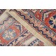 Hand Knotted Red, Light Blue and Ivory Wool Area Rug | Turkish Panel Geometric Design Carpet Hand Knotted Red, Light Blue and Ivory Wool Area Rug | Turkish Panel Geometric Design Carpet