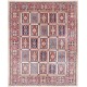 Hand Knotted Red, Light Blue and Ivory Wool Area Rug | Turkish Panel Geometric Design Carpet Hand Knotted Red, Light Blue and Ivory Wool Area Rug | Turkish Panel Geometric Design Carpet