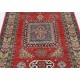 Hand Knotted Red, Navy Blue, Ivory Wool Rug | Geometric Tribal Pattern Carpet Hand Knotted Red, Navy Blue, Ivory Wool Rug | Geometric Tribal Pattern Carpet
