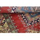 Hand Knotted Red, Navy Blue, Ivory Wool Rug | Geometric Tribal Pattern Carpet Hand Knotted Red, Navy Blue, Ivory Wool Rug | Geometric Tribal Pattern Carpet