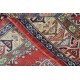 Hand Knotted Red, Navy Blue, Ivory Wool Rug | Geometric Tribal Pattern Carpet Hand Knotted Red, Navy Blue, Ivory Wool Rug | Geometric Tribal Pattern Carpet