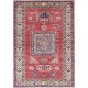Hand Knotted Red, Navy Blue, Ivory Wool Rug | Geometric Tribal Pattern Carpet Hand Knotted Red, Navy Blue, Ivory Wool Rug | Geometric Tribal Pattern Carpet