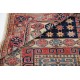 Hand Knotted Red, Navy Blue, Light Blue Wool Area Rug | Geometric Tribal Accent Rug Hand Knotted Red, Navy Blue, Light Blue Wool Area Rug | Geometric Tribal Accent Rug