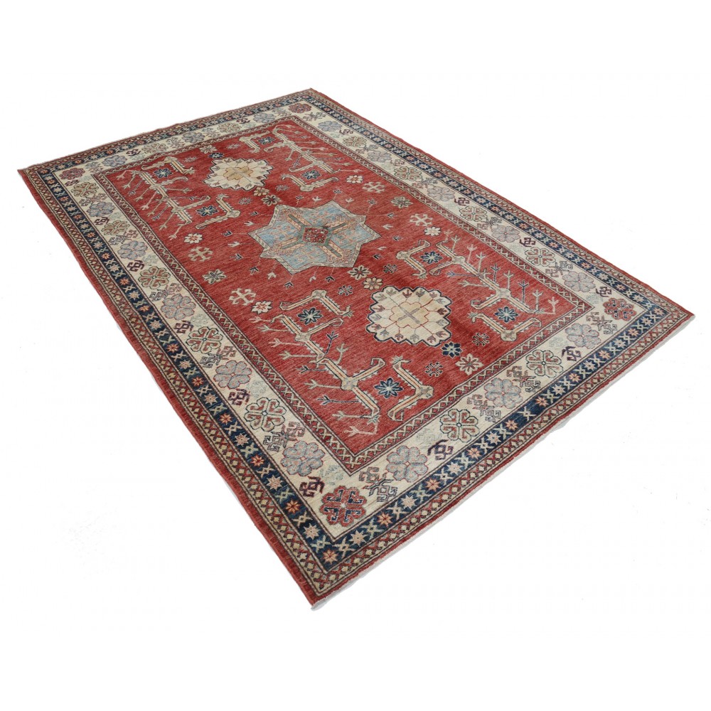 Hand Knotted Red Wool Area Rug for Living Room, Bedroom, and Dining Room Hand Knotted Red Wool Area Rug for Living Room, Bedroom, and Dining Room