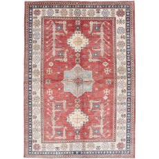 Hand Knotted Red Wool Area Rug for Living Room, Bedroom, and Dining Room