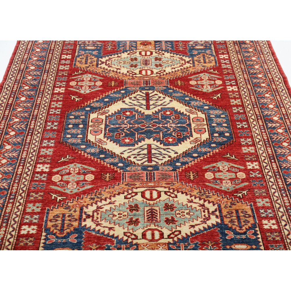 Hand Knotted Tribal Red Area Rug for Home Decor | High Quality Sustainable Home Decor | 100% Wool Hand Knotted Tribal Red Area Rug for Home Decor | High Quality Sustainable Home Decor | 100% Wool