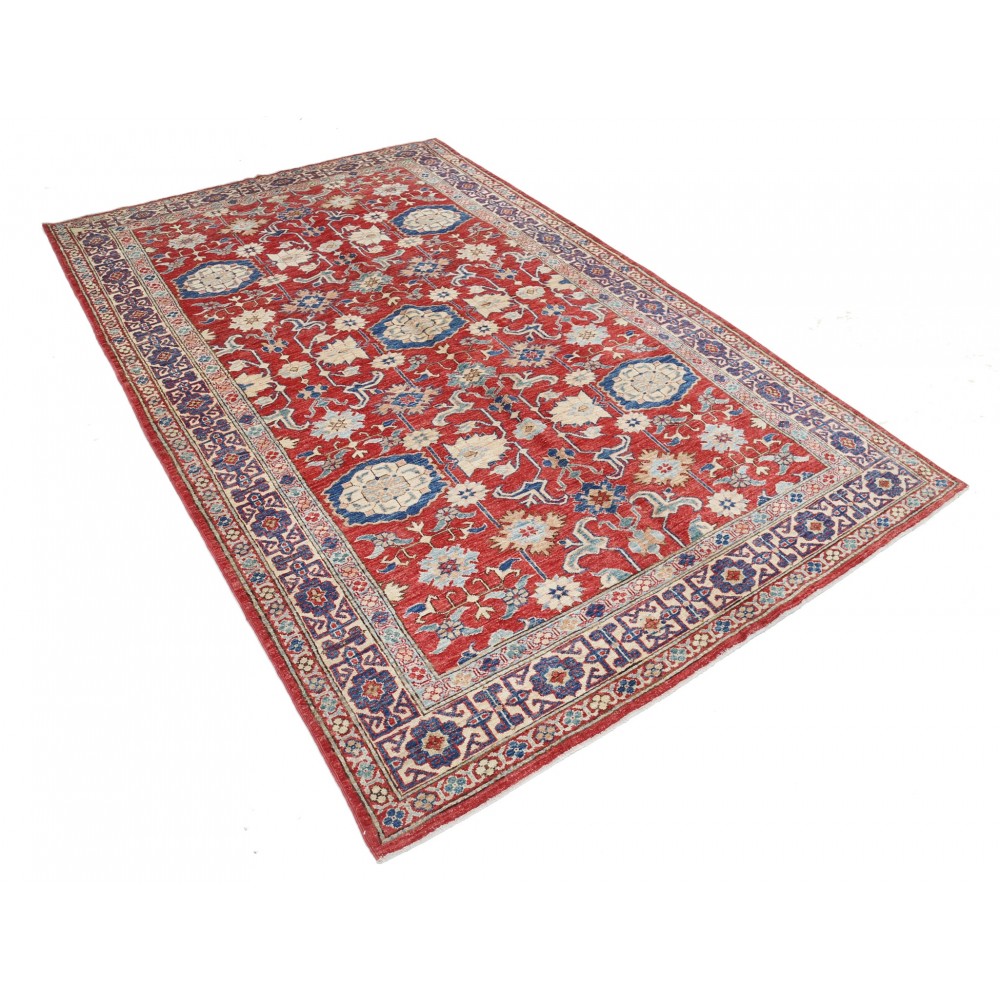 Handknotted Red Turkish Area Rug for Home Decor | 100% Wool Handknotted Red Turkish Area Rug for Home Decor | 100% Wool