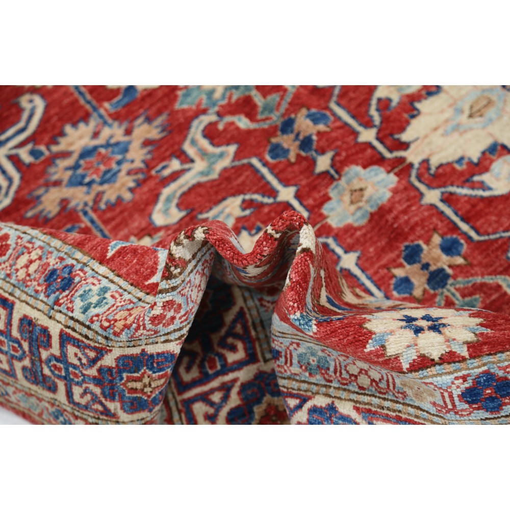 Handknotted Red Turkish Area Rug for Home Decor | 100% Wool Handknotted Red Turkish Area Rug for Home Decor | 100% Wool