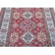 Hand Knotted Red, Light Blue, Ivory Wool Area Rug | Turkish Geometric Design Rug Hand Knotted Red, Light Blue, Ivory Wool Area Rug | Turkish Geometric Design Rug