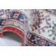 Hand Knotted Red, Light Blue, Ivory Wool Area Rug | Turkish Geometric Design Rug Hand Knotted Red, Light Blue, Ivory Wool Area Rug | Turkish Geometric Design Rug