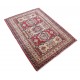 Hand Knotted Red, Navy Blue, Ivory Wool Area Rug | Geometric Medallion Accent Rug Hand Knotted Red, Navy Blue, Ivory Wool Area Rug | Geometric Medallion Accent Rug