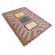 Hand Knotted Red, Light Blue, Ivory Wool Area Rug | Turkish Geometric Design Rug Hand Knotted Red, Light Blue, Ivory Wool Area Rug | Turkish Geometric Design Rug