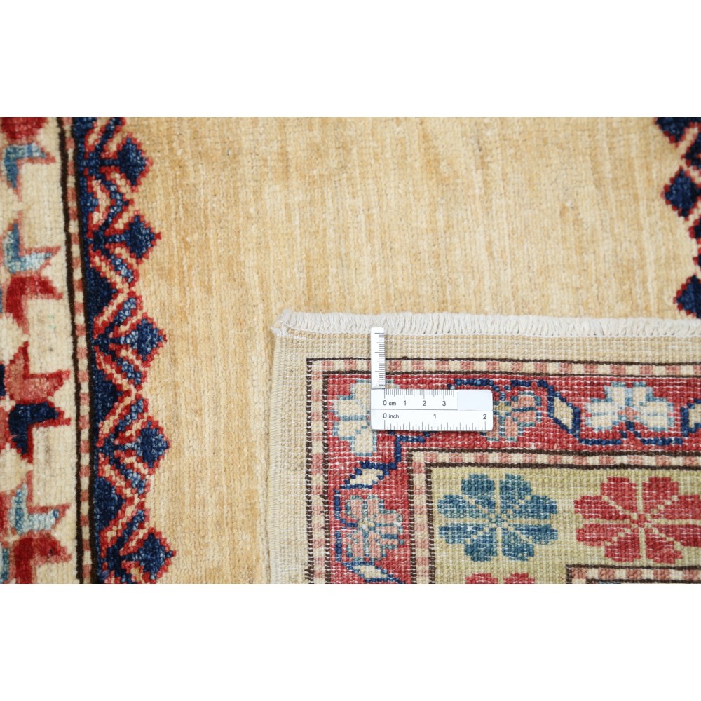 Hand Knotted Red, Light Blue, Ivory Wool Area Rug | Turkish Geometric Design Rug Hand Knotted Red, Light Blue, Ivory Wool Area Rug | Turkish Geometric Design Rug
