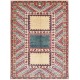 Hand Knotted Red, Light Blue, Ivory Wool Area Rug | Turkish Geometric Design Rug Hand Knotted Red, Light Blue, Ivory Wool Area Rug | Turkish Geometric Design Rug