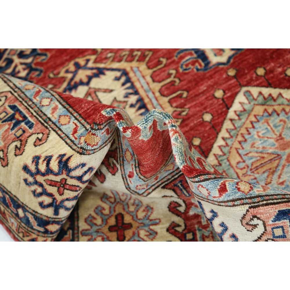 Handknotted Tribal Area Rug for Dining Room and Bedroom | Red Rug for Living Room | 100% Wool Handknotted Tribal Area Rug for Dining Room and Bedroom | Red Rug for Living Room | 100% Wool